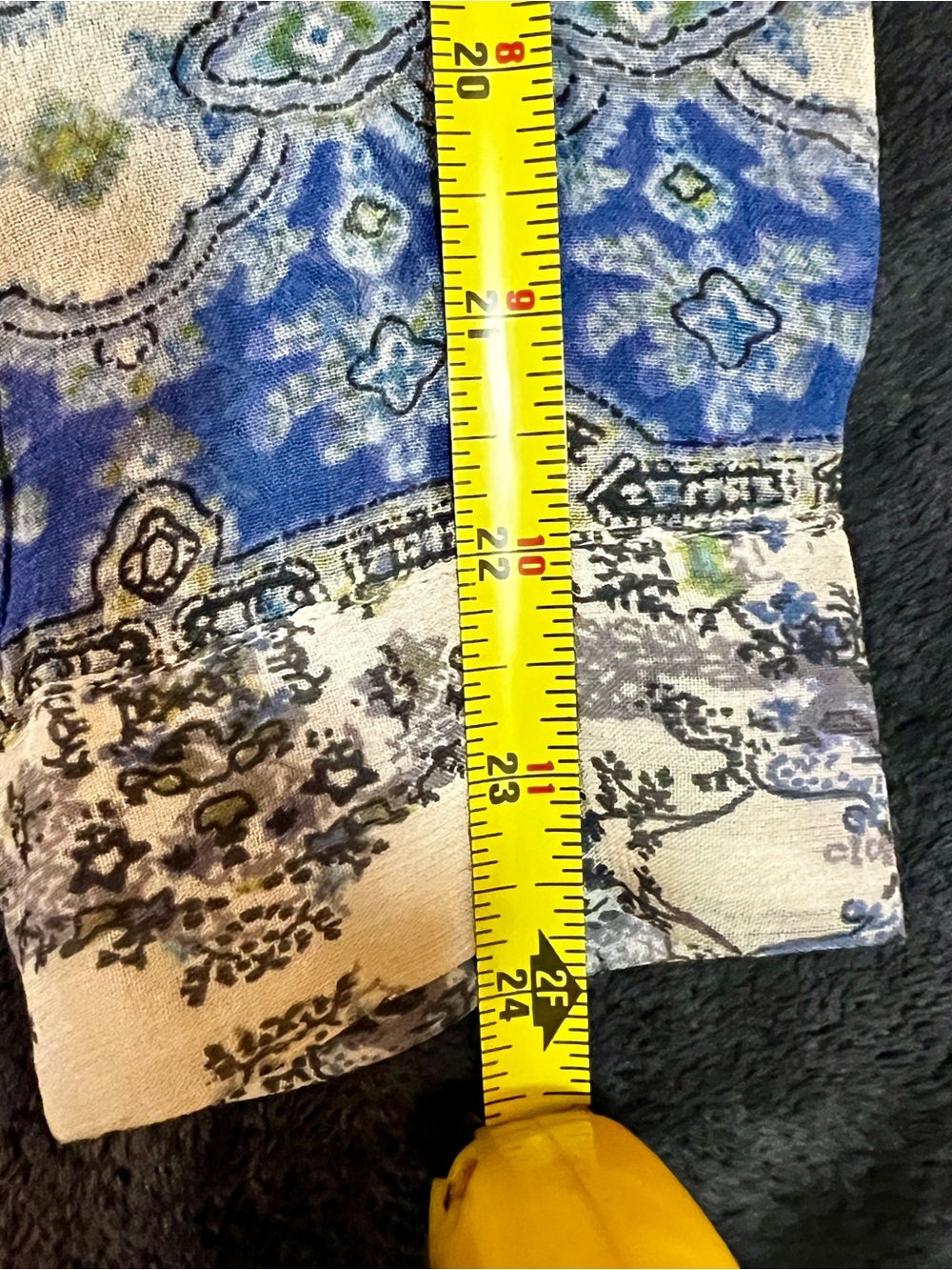 Patrons Of Peace Wms Sheer Floral Chiffon Long Sleeve Boho Peasant Top XS - Picture 11 of 13